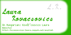 laura kovacsovics business card